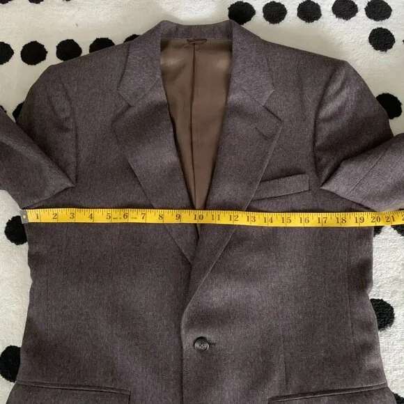 Vintage Union Made Wool Two Button Single Vent Lined Blazer Sport Coat - Picture 13 of 15